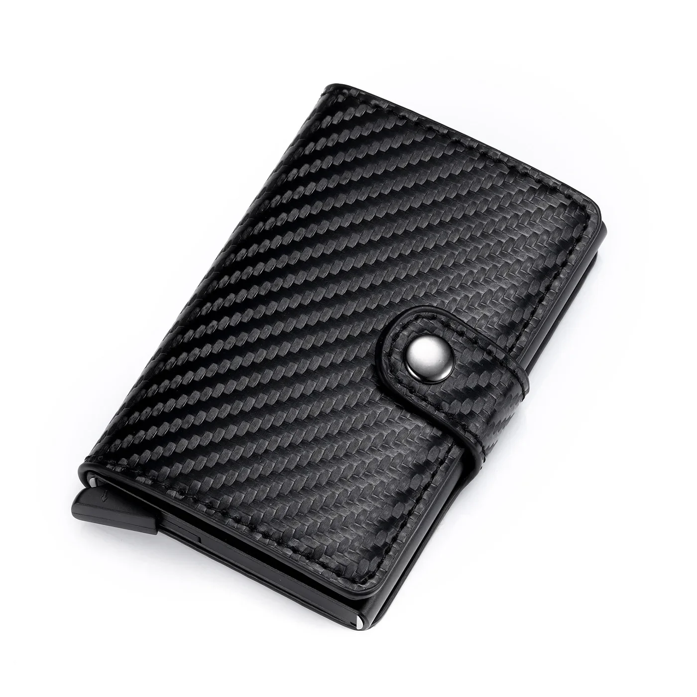 Men's RFID Blocking Card Holder PU Leather Magic Wallet with Hasp Closure, Mini Credit/Bank ID Card Case, Small Money Protector