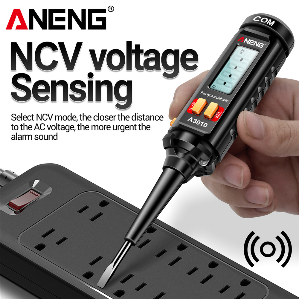 ANENG A3010 4000 Contagens Inteligente dupla utilização NCV caneta de detecção de tensão tipo backlight multímetro Digital ferramentas de classificação automática