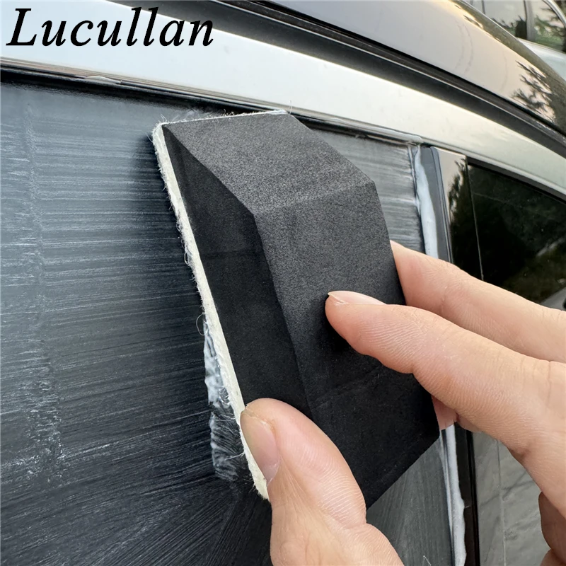 Lucullan Т-образная щетка для очистки лобового стекла автомобиля, масляной пленки, шерстяная губка для полировки стекла
