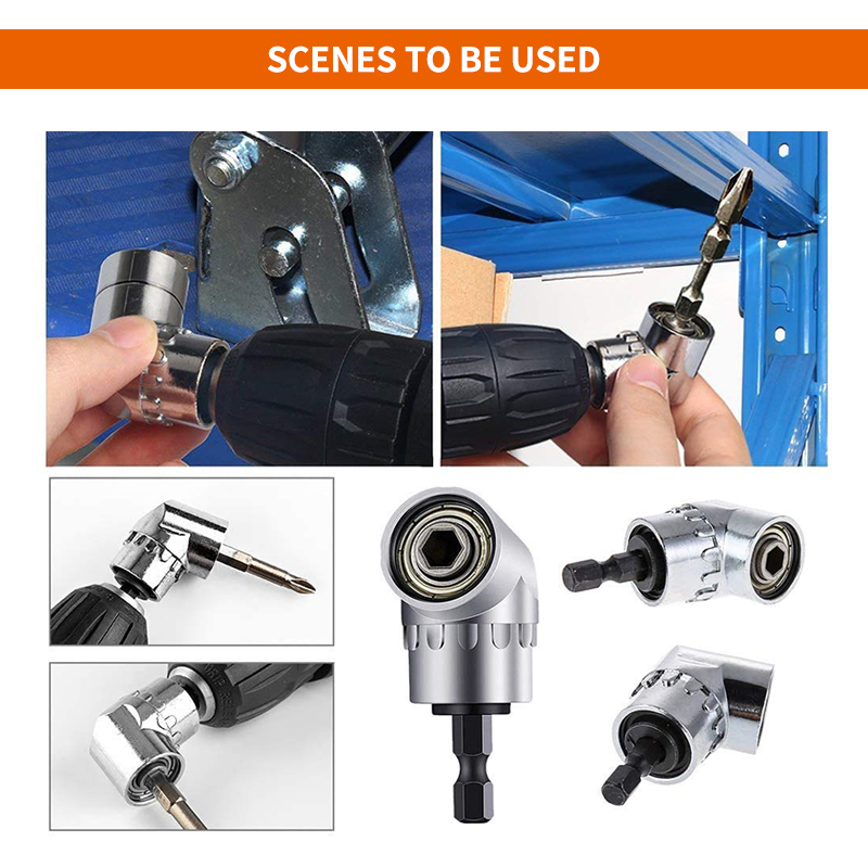 Angle drill attachment screwdriver adapter flexible shaft soft support screwdriver driver magnetic 1/4,105 degree corner