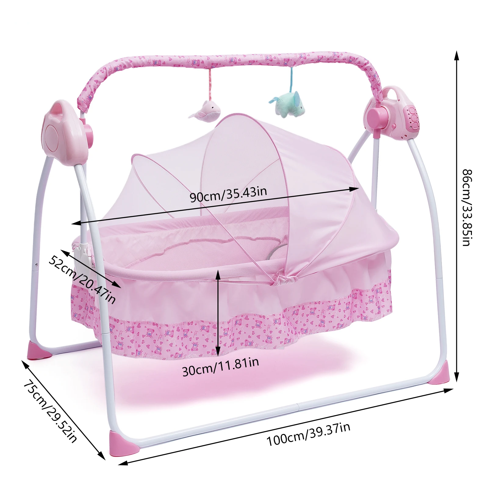 Culla elettrica per culla culla per neonato con altalena automatica per neonato Bluetooth