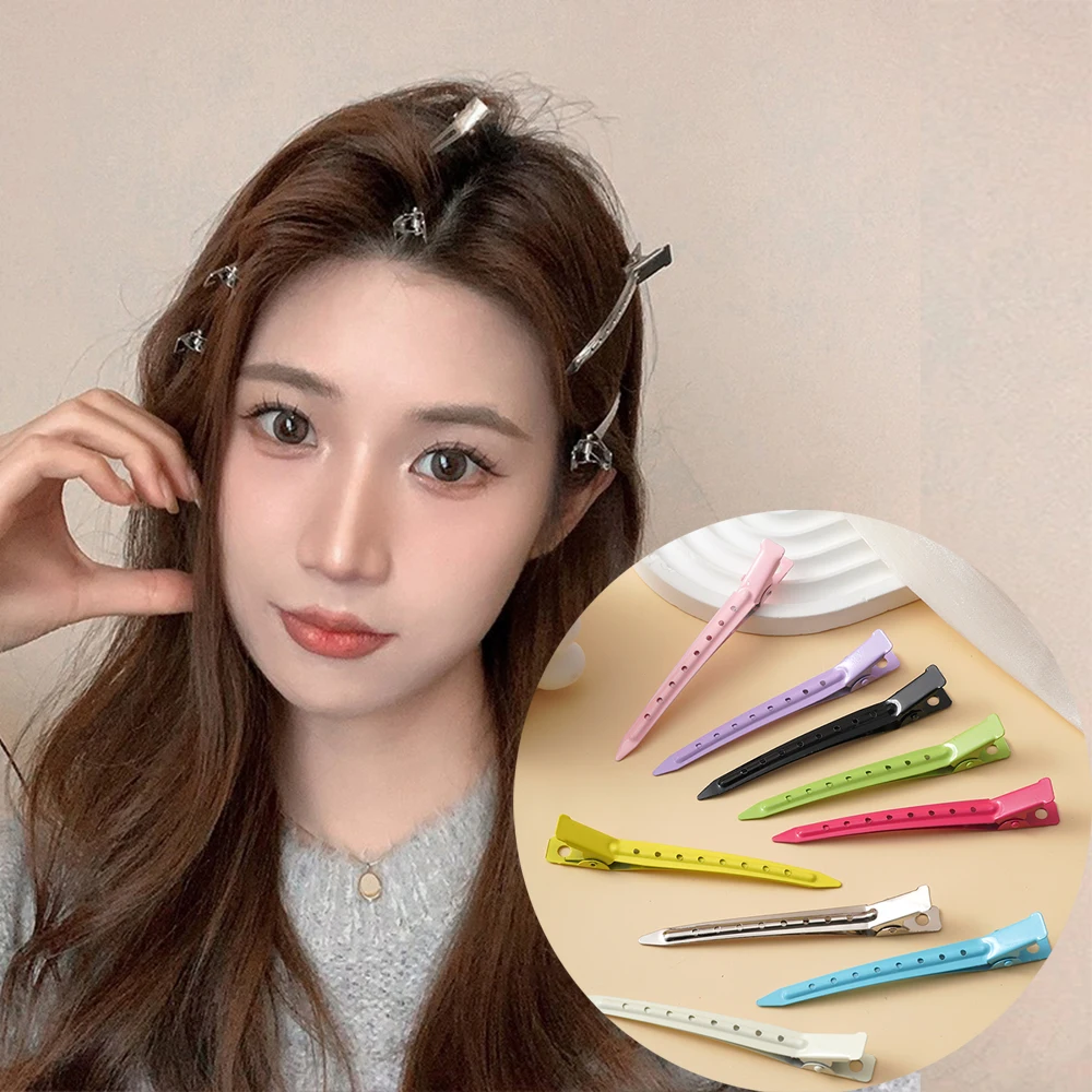 Металлический зажим в виде утконоса, вьющаяся шпилька, заколки, прическа, зажимы для укладки волос, зажимы для стрижки, инструменты для заколки для волос, пушистая заколка для волос