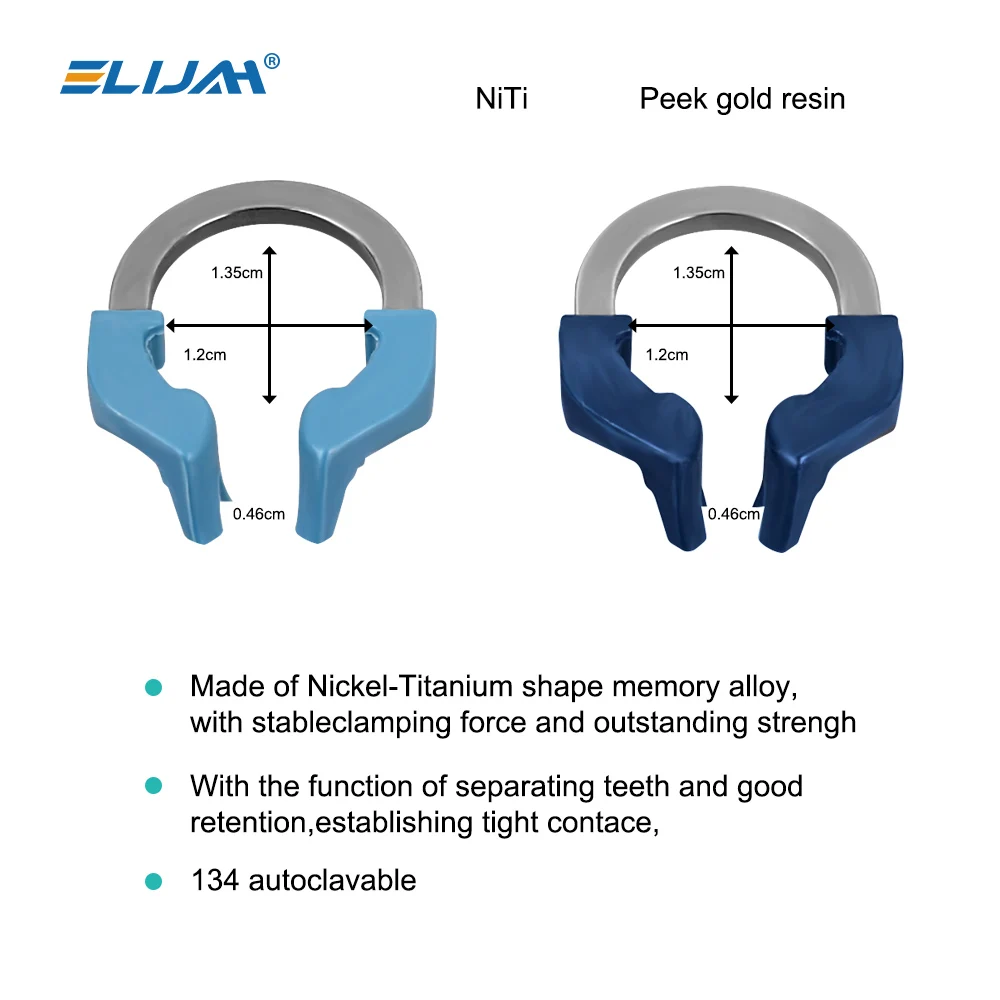 ทันตกรรม Matrix Bands คลิป NITI Matrix Clamp แหวน Clamp ตัดโค้งเมทริกซ์นิกเกิลไทเทเนียมแหวนหนีบเครื่องมือทันตแพทย์