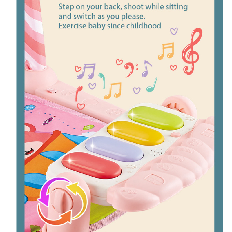 Baby Musical Activity Gym with Foot Piano | 0-36 Months Infant Play Mat | Newborn Educational Piano Toy for Sensory Development