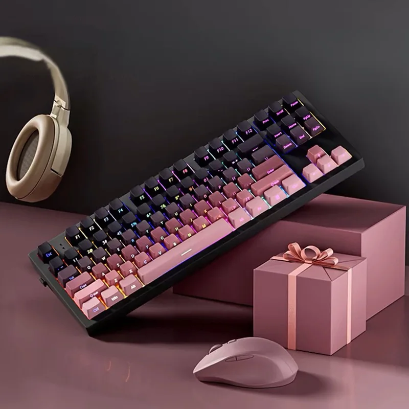 Градиентные колпачки для клавиш с боковой печатью Shine Through PBT Double Shot OEM-профиль для переключателей MX, игровая клавиатура 130 + колпачки для клавиш