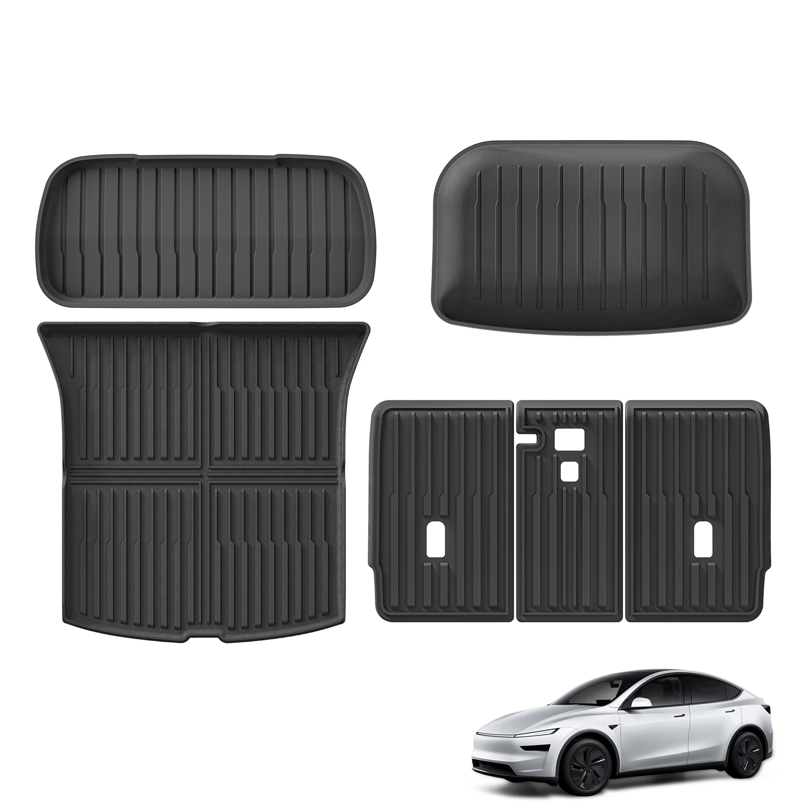 LUCKEASY для Tesla Model Y Launch Juniper 2025 2026, подушка на спинку заднего сиденья багажника, противоударный коврик, автомобильный защитный коврик из ТПЭ, багажник