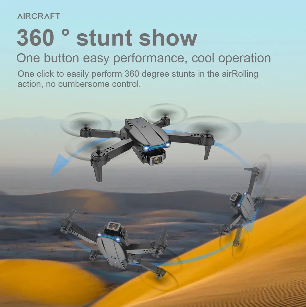 Dron E99 Pro z podwójną kamerą 4K, optycznym przepływem Wi-Fi i unikaniem przeszkód do fotografii lotniczej Quadcopter