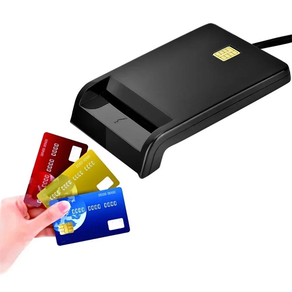 Leitor de cartão inteligente usb para cartão bancário ic/id emv dispositivo de leitura e gravação de alta qualidade para windows 7 8 10 linux os USB-CCID iso 7816 novo