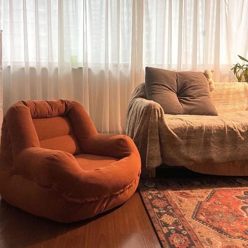 Sofá reclinável único de veludo simples inclui banquinho para sala de estar adulto tatami lounge cadeira preguiçoso lazer sofá móveis