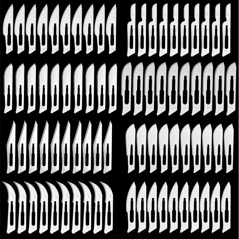 20 stuks metalen graveermes 10 #   11 #   12 #   15 #   20 #   22 #   23 #   24 #   Roestvrij staal papier fruit voedsel gesneden houtsnijmes