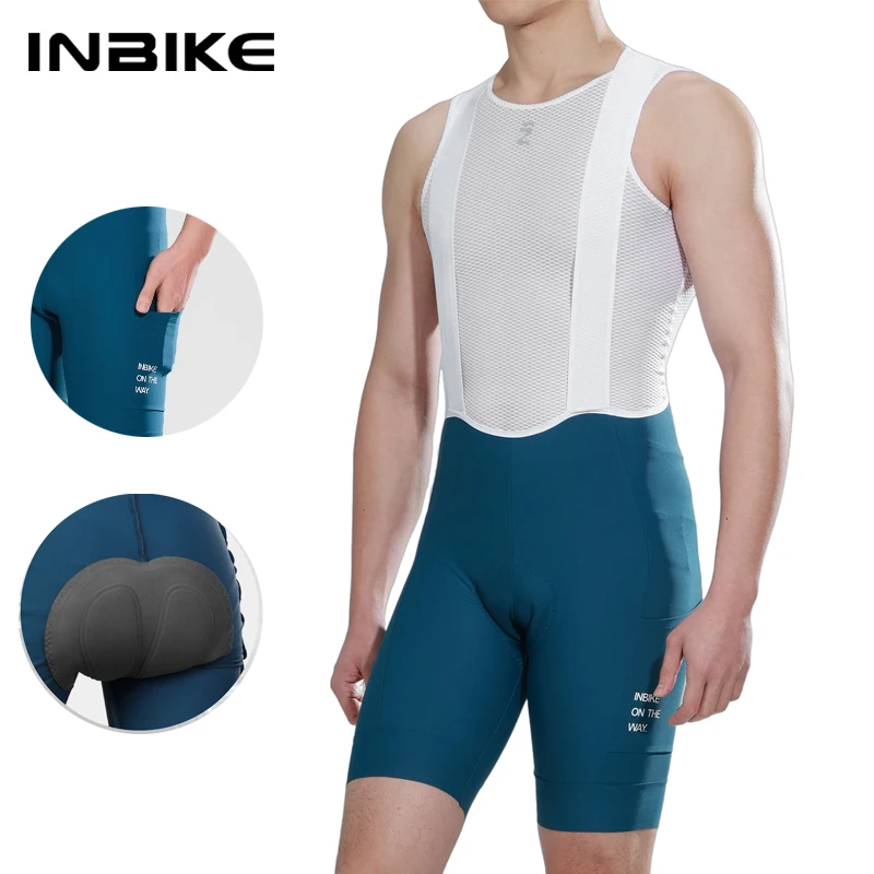 Шорты INBIKE мужские с 3D подкладкой, велосипедные Короткие штаны с карманами, дорожные велосипедные шорты, летняя одежда