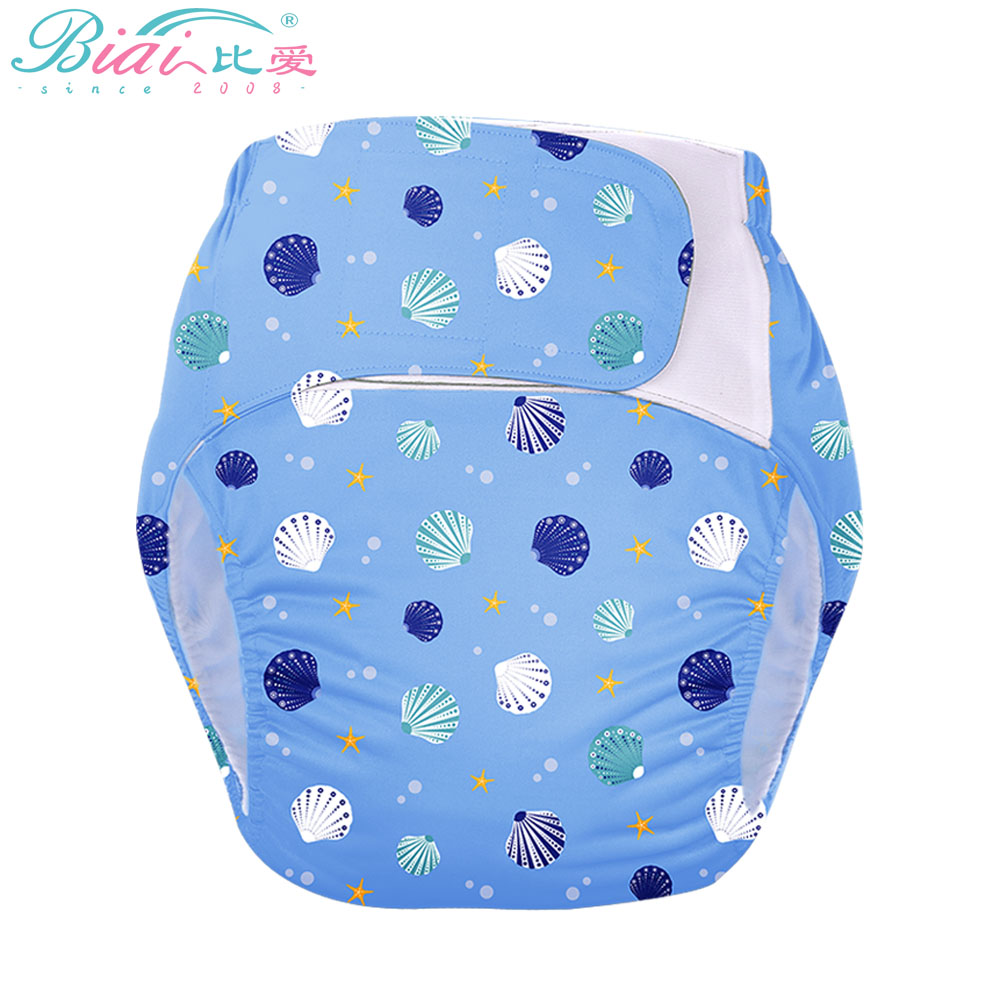 BIAI 2PCS ผู้ใหญ่ผ้าอ้อมผ้าล้างทําความสะอาดได้ Old Man's ผ้าอ้อมกางเกง Anti-bed-wetting อุปกรณ์วัยรุ่นผ้าอ้อมกางเกง