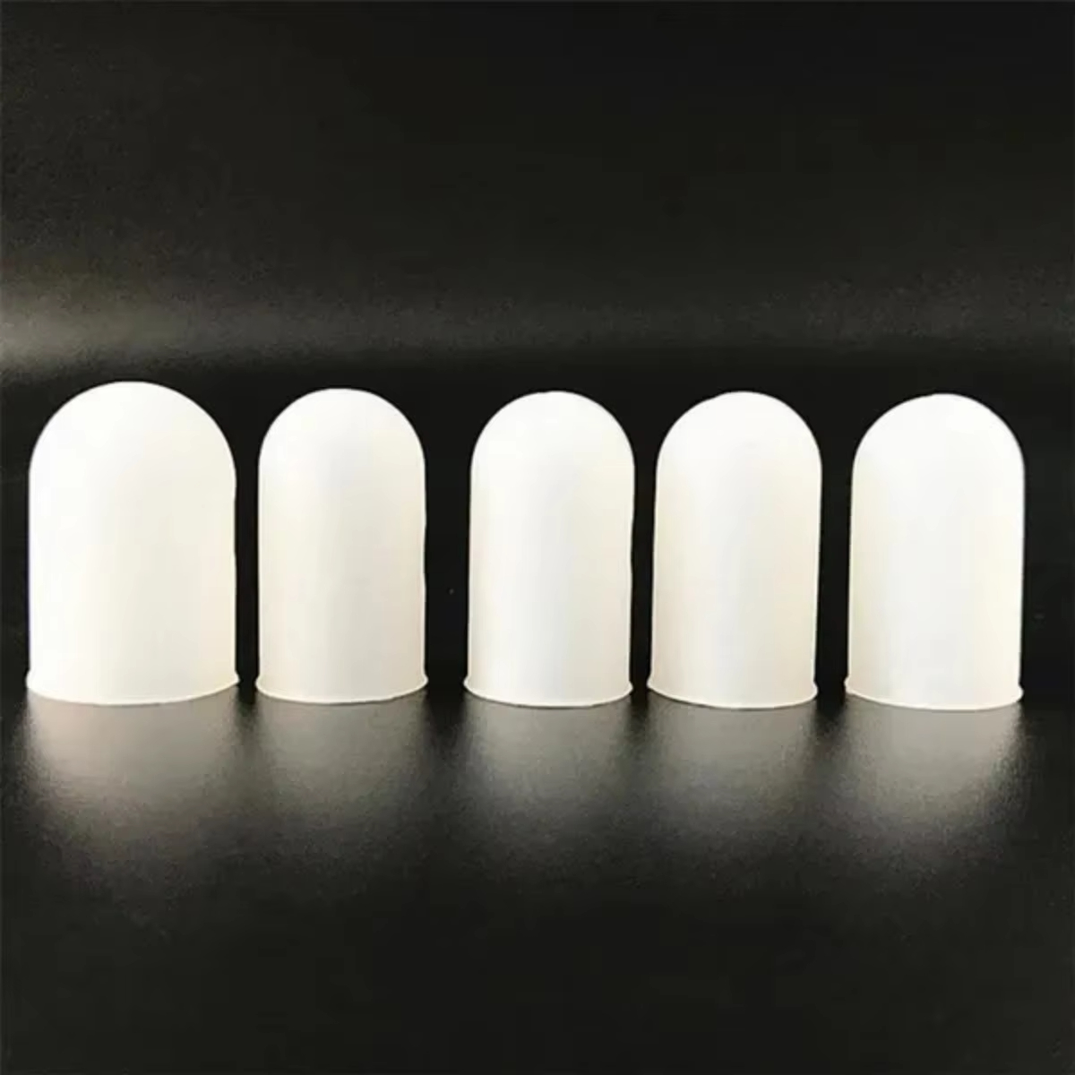 Protector de dedos de silicona, tapas para dedos, resistente a altas temperaturas, antideslizante, 5 uds.
