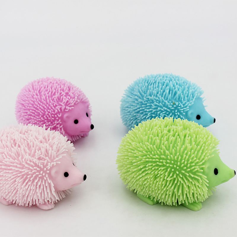 1pc ピンチハリネズミスクイーズおもちゃグリッタークリエイティブフィジェットおもちゃストレスリリーフ感覚玩具子供大人のためのギフト