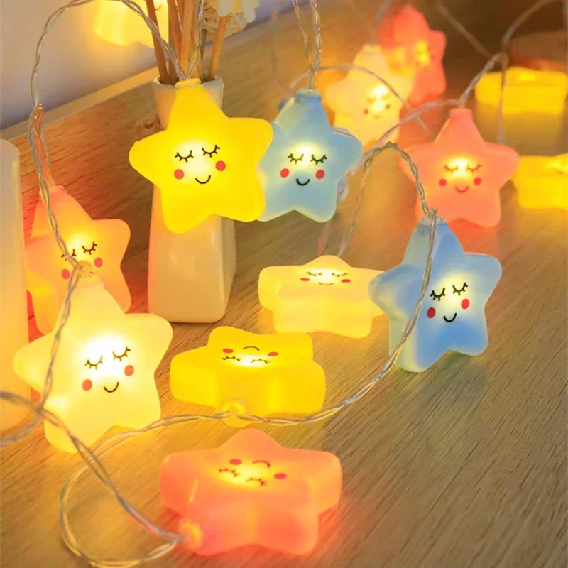 LED-Lichter String Star Girlande Lampe USB/Batterie für Wohnzimmer im Freien Garten Camping Hochzeit Weihnachts feier Dekor betrieben