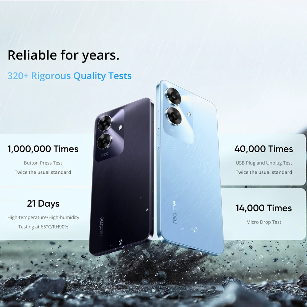 Realme nota 60 4 + 256gb 6.74 ''90hz display telefone 32mp câmera clara 5000mah ip64 à prova dip64 água resistente a quedas proteção completa