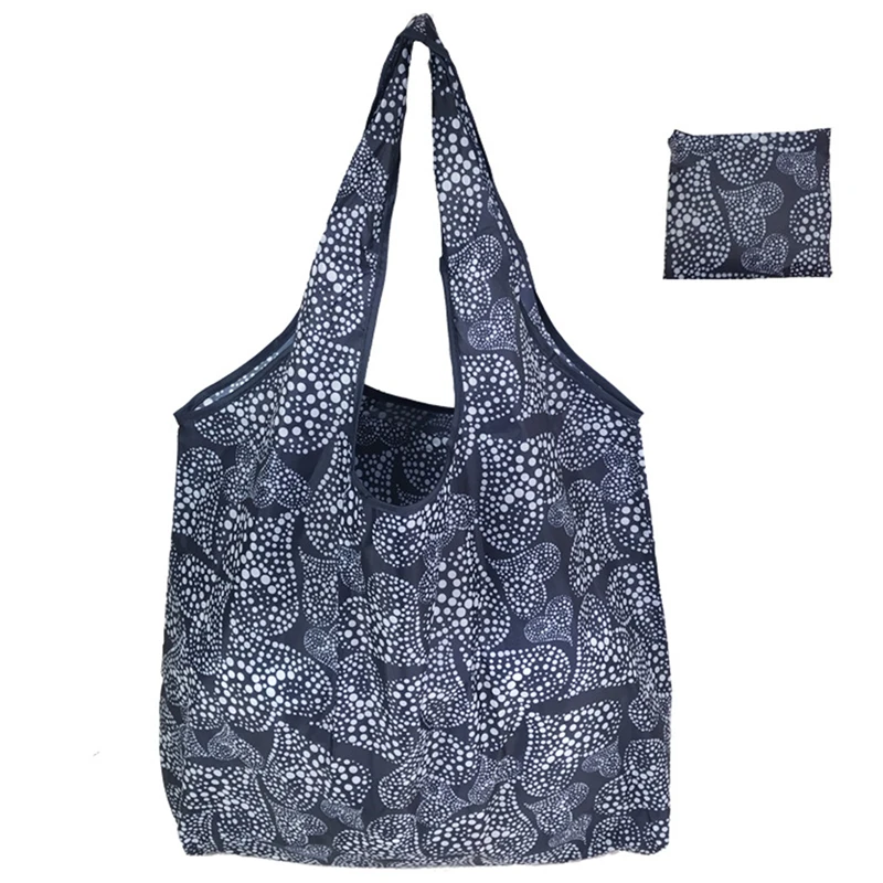 Shopping Bags Fashion Portable Various Prints and Large Capacity Convenient Nylon Easy to Fold Package Travel Essential