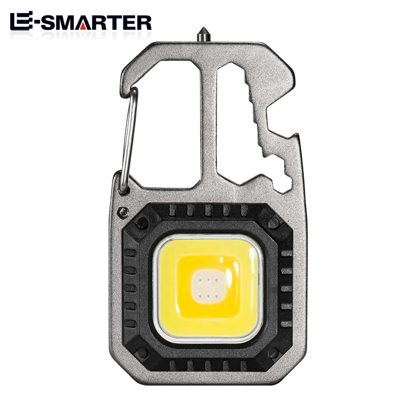 Mini LED Rechargeable Flashlight Keyring Screwdriver Wrench Feature Portable Flashlight Strong Magnetic Adsorption Lamp