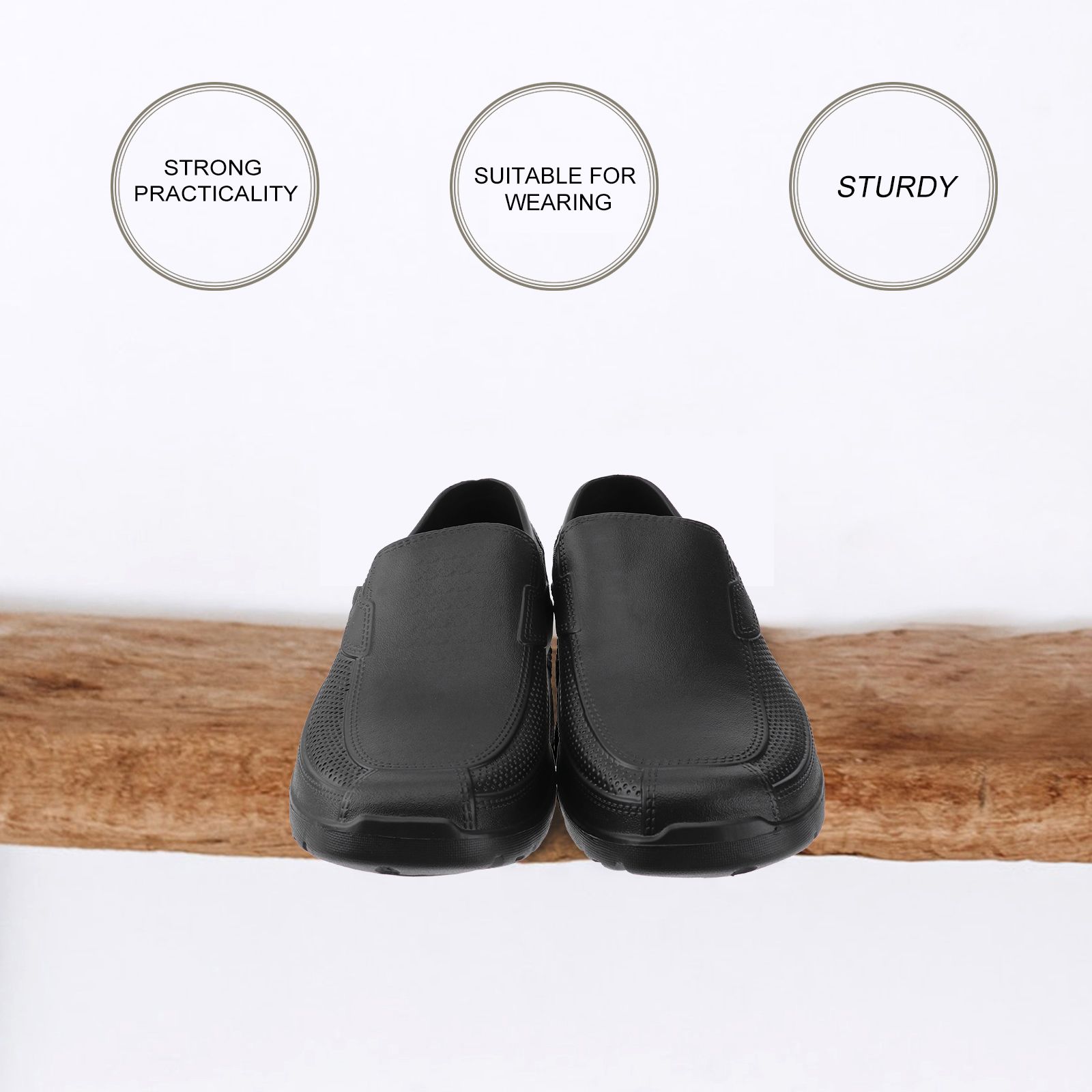 EVA-Schuhe, rutschfest, verschleißfest, Kochschuhe, leicht, bequem, für die Küche, ölbeständige Schuhe (40 Code, Schwarz)