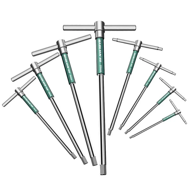 Destornillador Torx T/L 2,5/3/4/5/6/8/10mm, llave hexagonal Allen tipo T, llave cromada, herramienta manual en forma de T, llave de vaso en T extendida