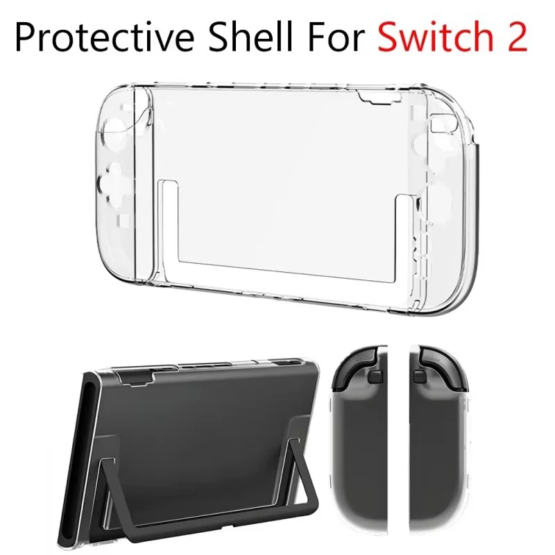 Разделенный прозрачный жесткий чехол для Switch 2 Joycon, защитный чехол для Switch2, защитный чехол, аксессуары