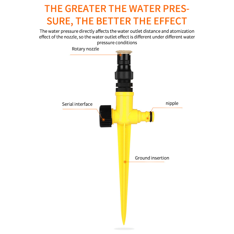 Pflanzengarten Gemüsegarten Sprinkler Serie Pin Sprinkler Garten verstellbare Zerstäubung vergrabene Sprinklerkopf Erdungsstecker-Set