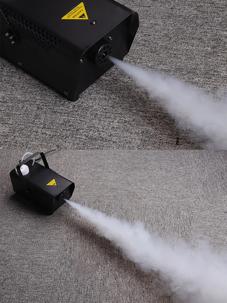 Mini 400W Fog Smoke Mist Effect Machine Disco DJ Party Christmas stage projector with Wire/Remote Control Home floor fogger