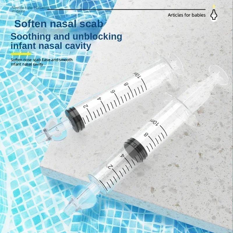 Seringa de Aspirador Nasal para Bebês, Limpador Nariz, Rinite, Lavadora Nasal, Agulha Irrigadora, Lavagem para Crianças, 10ml, 20ml