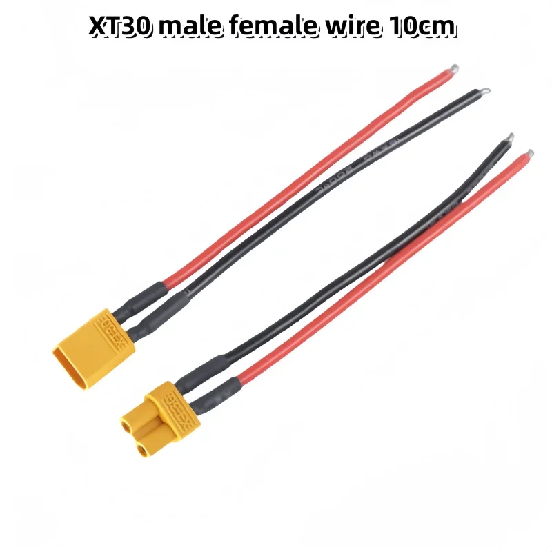 XT30 Разъем с косичкой «папа» и «мама» с луженым проводом 100 мм 16AWG для зарядного устройства Lipo с фиксированным крылом RC FPV Drone