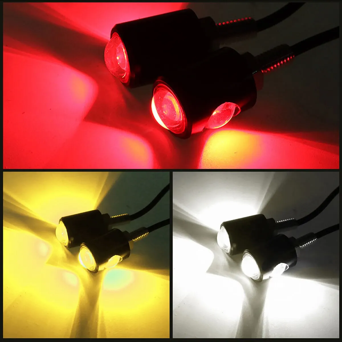2 個オートバイ LED イーグルアイライトターンシグナルインジケーター超高輝度 Led バイク自動リアテールブレーキランプフォグドライビングライト