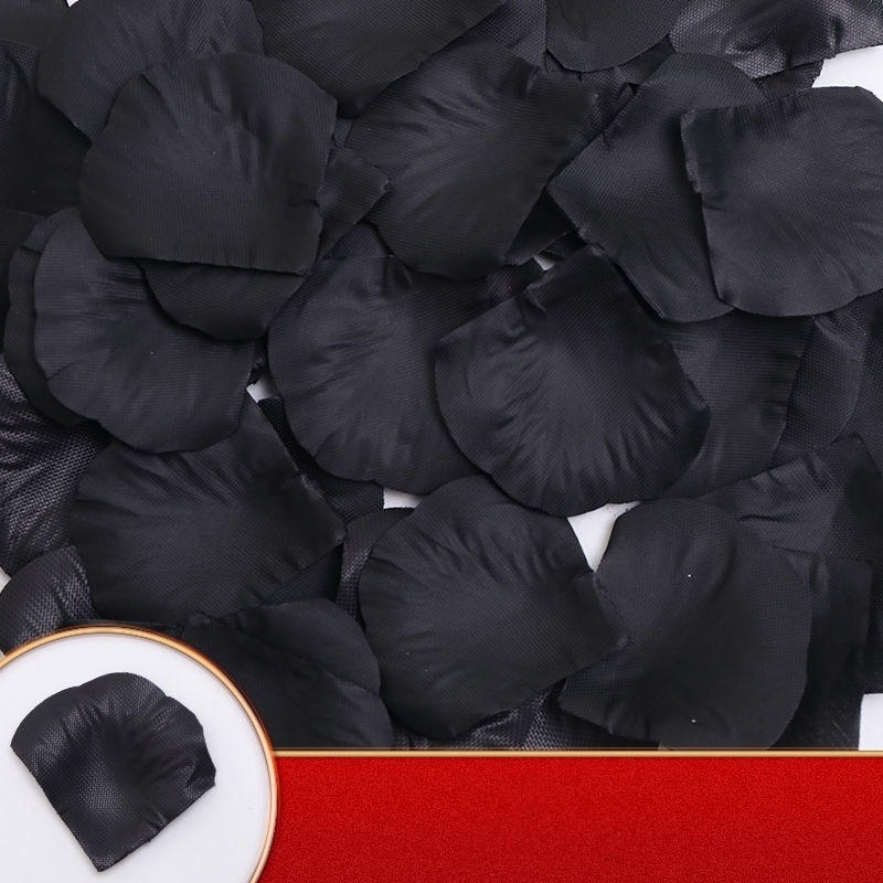 Black Artificial Rose Petals For Wedding Party Flower Favors Decoration Roses Supplies 500pcs Silk Petals Rosas Para Casamento