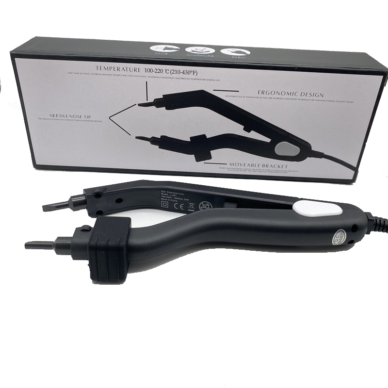 ブラックヒートヘアコネクタキット 220 度 L-601 温度制御可能なヒートアイロン高速ホットアイロン