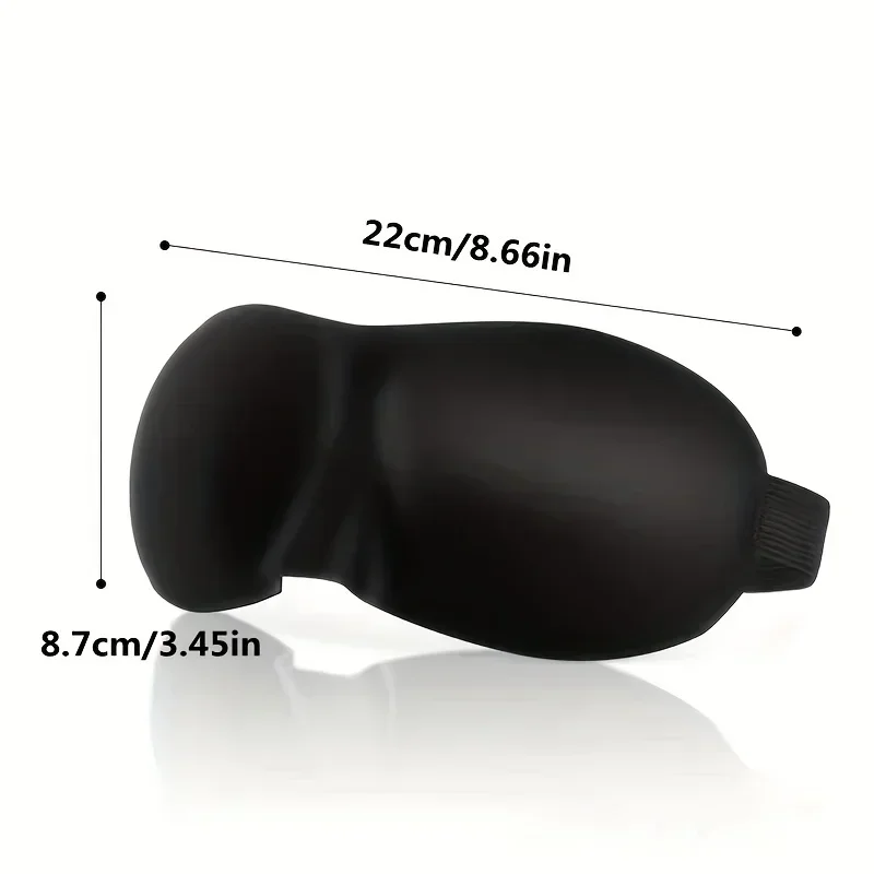 Máscara de ojos opaca suave 3D para dormir, cómoda cubierta acolchada para sombra de ojos, ayuda para relajarse en viajes para hombres y mujeres