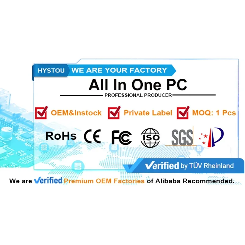 23.8inch All In One PC Gaming Desktops I7 10510U 8G RAM Complete Computer Set