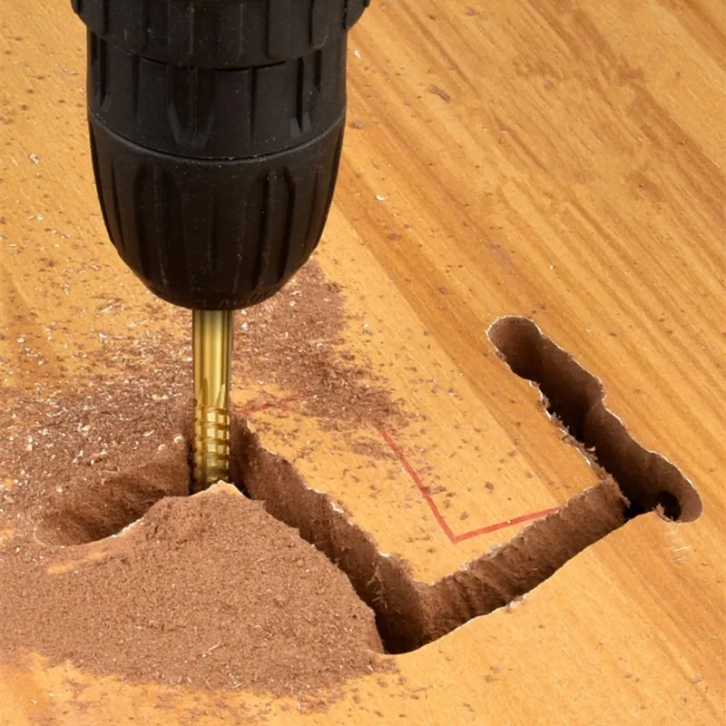 6PCS HSS4241 hogesnelheidsstaal verguld met titanium, beverzaagboor. Hout, gipsplaat, kunststof, zelfs metaal. Grijp elke vorm je ha