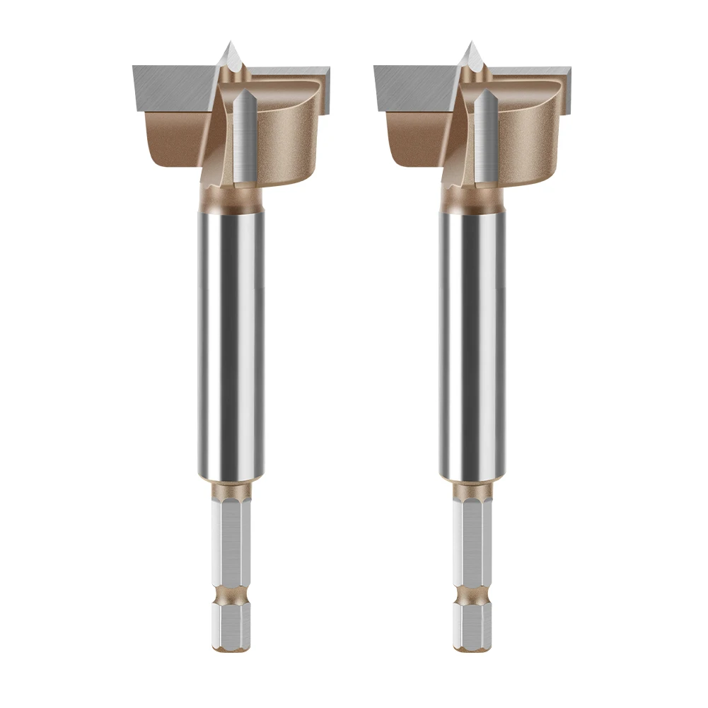 1pc Hex 1/4in Shank Forstner Drill Bit Hinge Boring Bit 10-50mm Hole Saw Cutter Tungsten Carbide Woodworking Tool