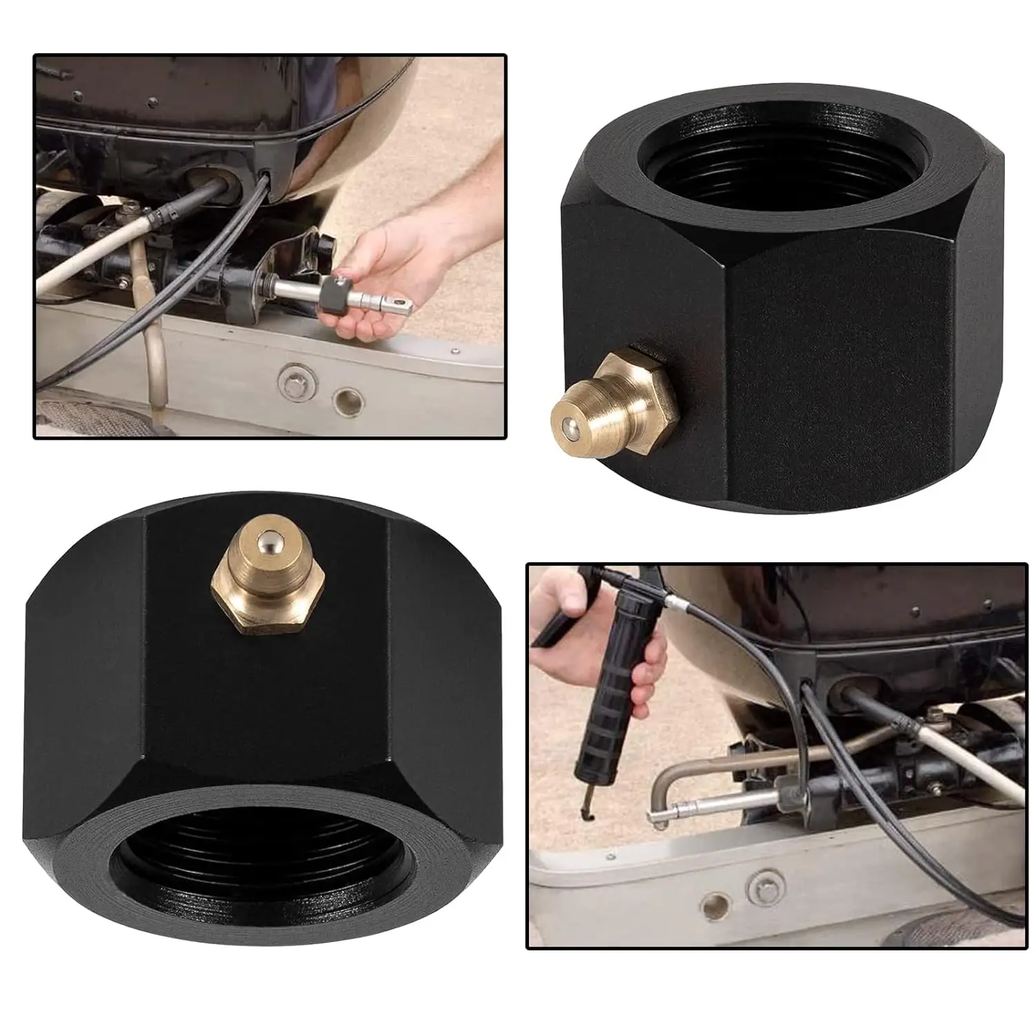 TM Marine Lenkrohr Kabelfettmutter, Kabelschmierwerkzeug Boot Lenkkabel Fettanschlüsse für OMC 2861 FSM068