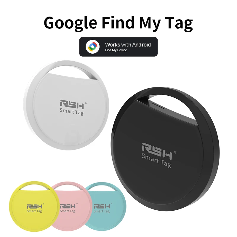 RSH Brand Echter Bluetooth-GPS-Tracker für Android-Telefone funktionieren mit Google Find My App Pet Key Finder für Xiaomi Samsung Pixel