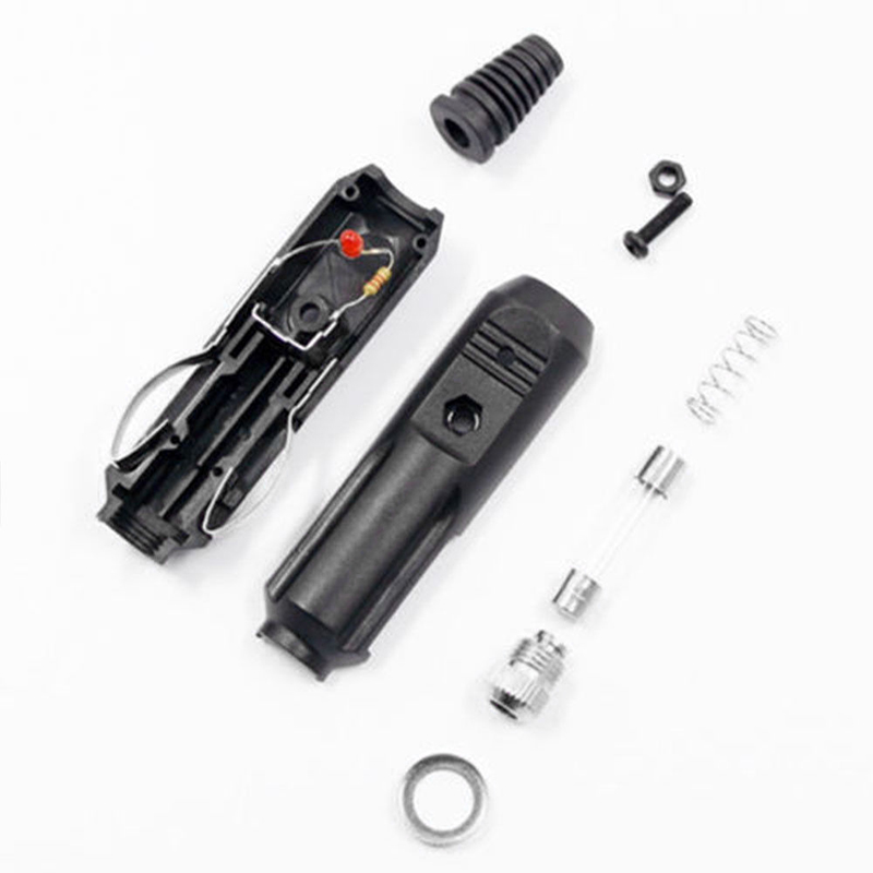 5 pçs 12v a 24v isqueiro do carro plug fusíveis 5a com indicador led plug adaptador de carregador de energia conector fusível conversor plug