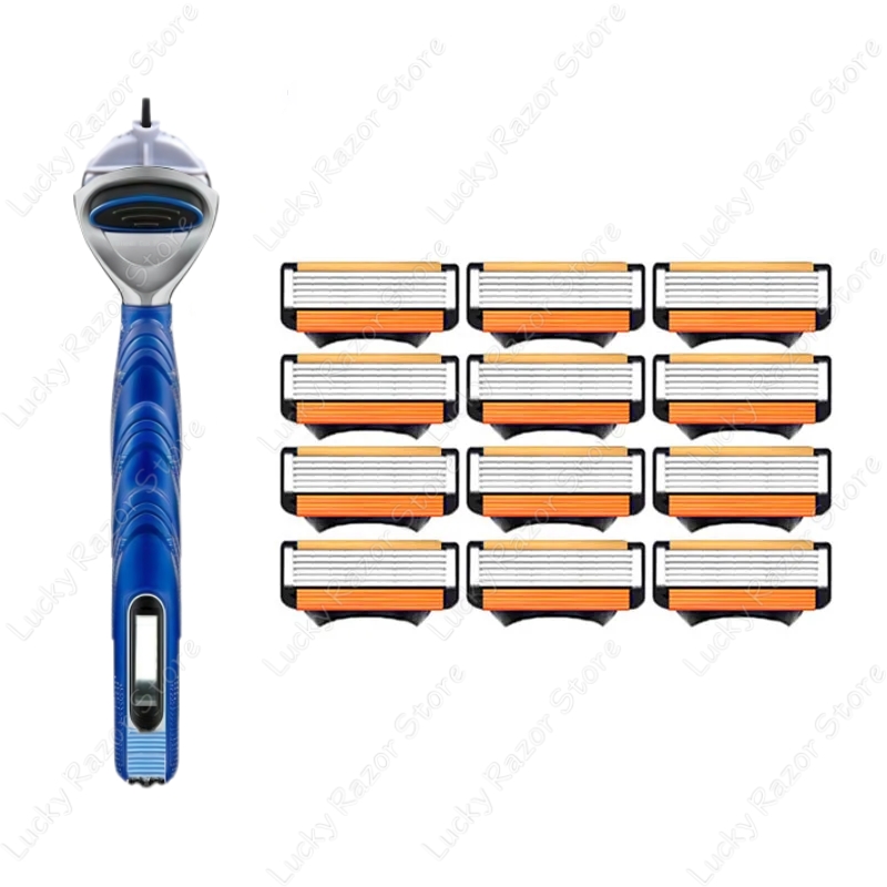 New fusion Shaver Cyclic replaceable Razor Blade 5 Layers Safety Manual Shaving Head Replacement Professional Shaver Blades