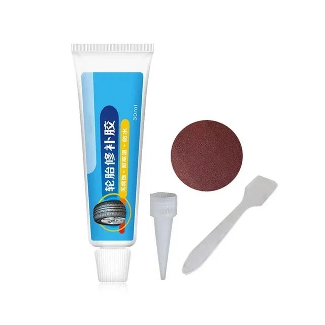 Cola para reparo de pneus de carro, cola preta para pneus de motocicleta e bicicleta, reparação rápida de rodas para cuidados com o carro, acessórios, ferramentas amabilis
