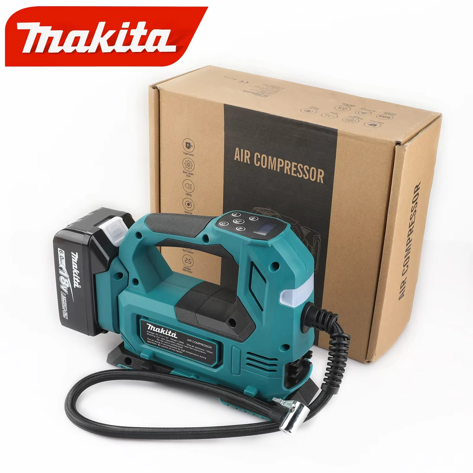 Makita DYS60 Automatic Cordless Inflator Electric Air Pump Car Tire Handheld Air Compressor For Makita 18V Battery