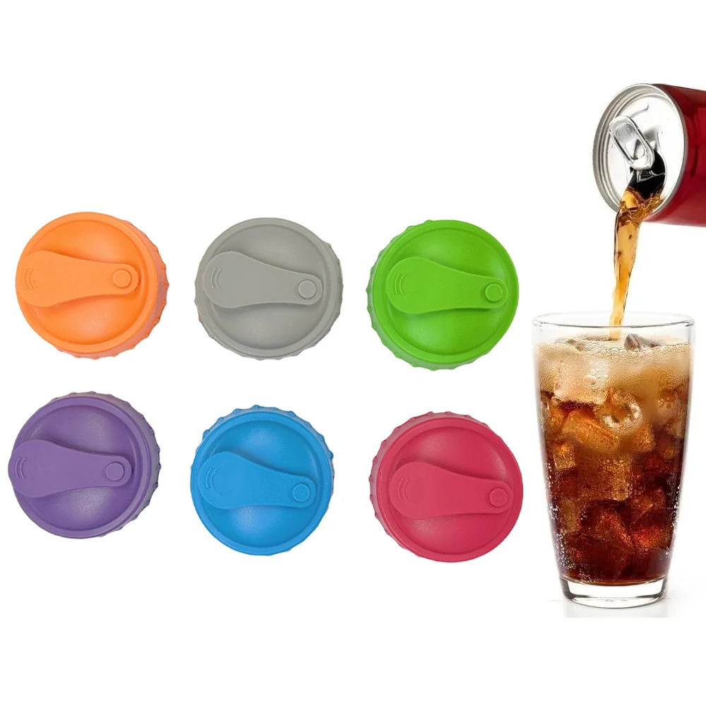 1/6 Stuk Siliconen Frisdrankblikje Cover Geschikt voor Bier Drank Sap Drank Kan Cola Standaard Kan Protector Waterfles Cover