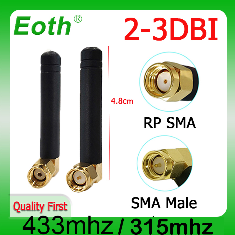 EOTH 433 MHz 315 MHz Antenne 2 ~ 3 dBi SMA männlich weiblich Lora Antene PBX IoT Modul Lorawan Signalempfänger Antena Mini schwarze Antenne