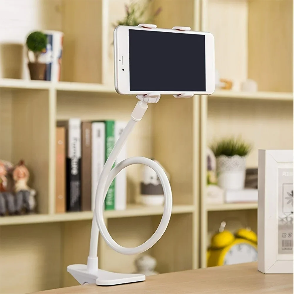360 หมุนคลิปที่วางโทรศัพท์มือถือขาตั้งแบบพกพา Lazy Bed Desktop Bracket สมาร์ทโฟนโต๊ะขาตั้งฐานรองรับ