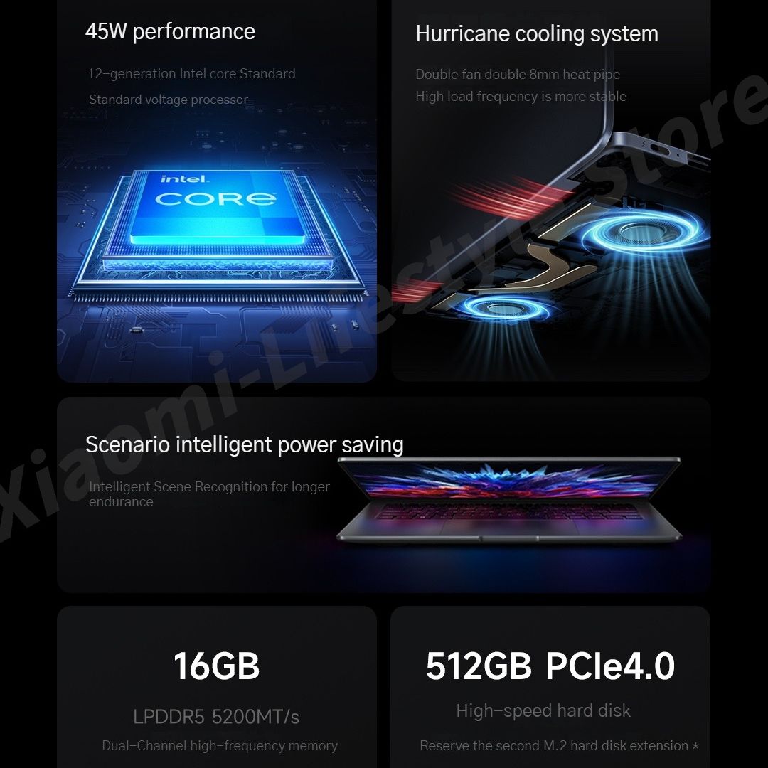 Nuovo Xiaomi Redmi Book 14 Laptop Intel Core I7-12700H/i5-12500H Iris Xe Graphics 16G + 512G 2.8K 120Hz Notebook da 14 pollici 2023