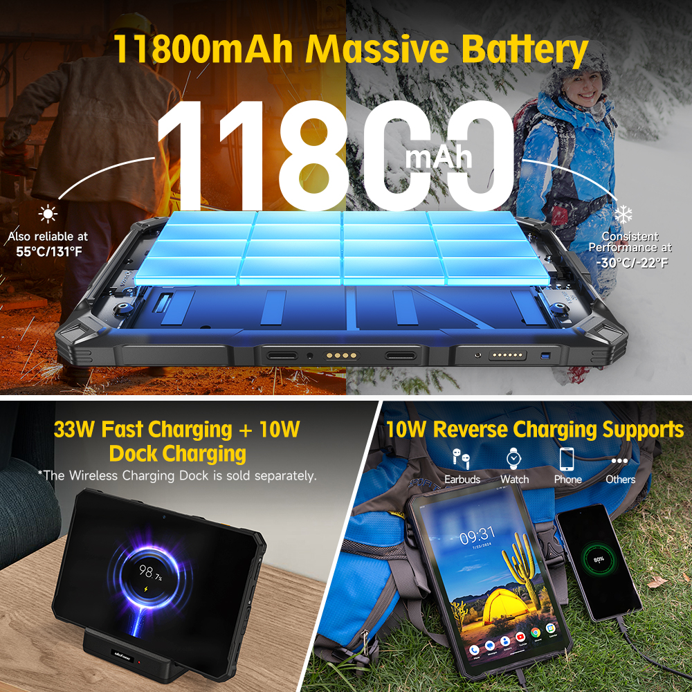 【NEW 2024】Ulefone Armor Pad 4 Ultra 5G Rugged Tablet Thermal lmaging 11800mAh 10.36"2K 16GB + 256GB Android 14 LED Light