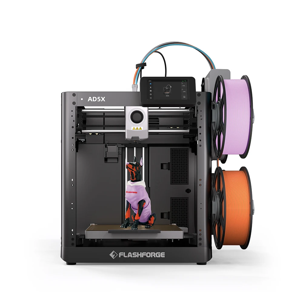 FLASHFORGE AD5X 3D-printer Meerkleurendruk Intelligent filamentsysteem Automatische nivellering met één klik Groepscontrole
