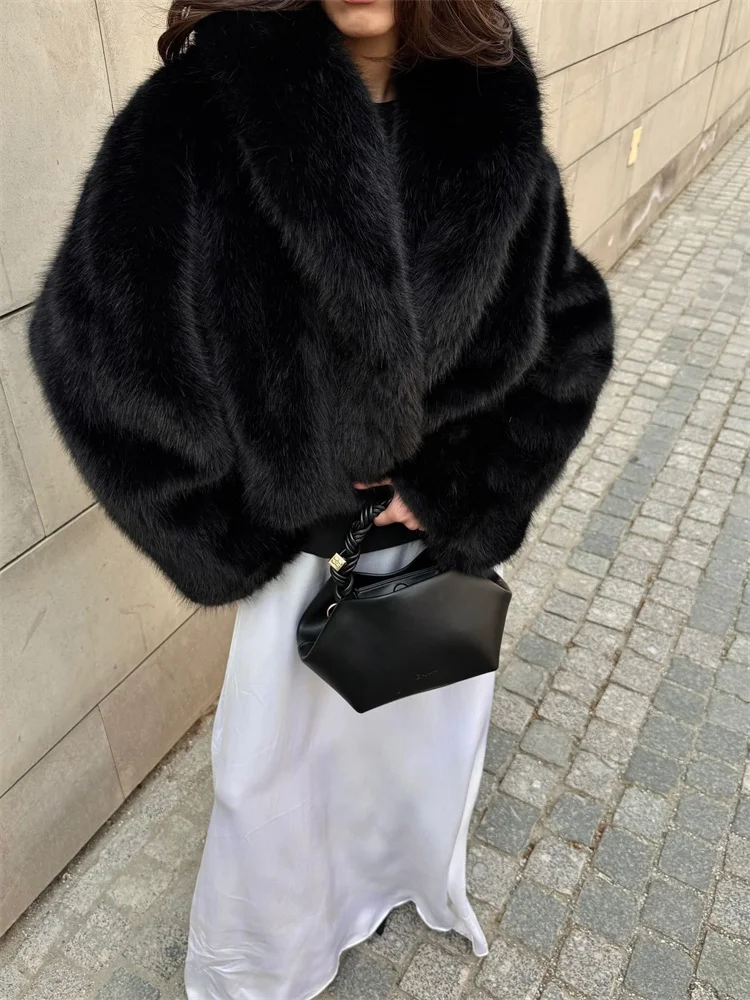 Tossy Winter Mode Pelz Feder Outwear Für Frauen Revers Hohe Taille Warme Lose Lange Hülse Pendeln Mantel Weibliche Pelz Feder 2025