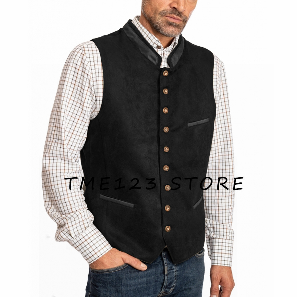 Männer Neue Wildleder Weste Business Einfarbig Einfache Ärmellose Weste Formale Mann Westen für Männer Männlich Sommer Gilet Weste Herren